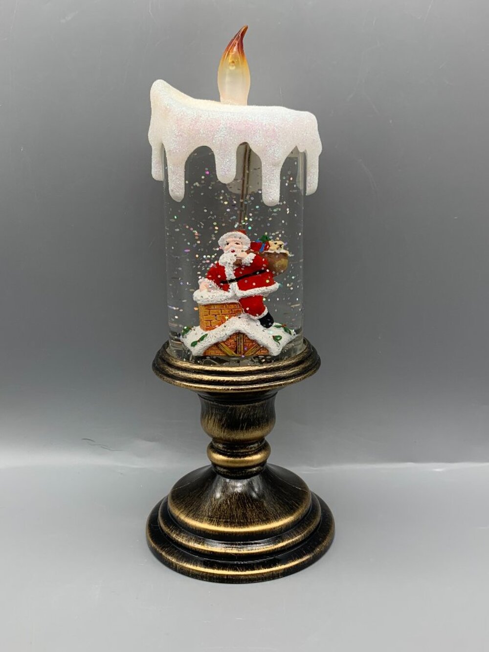Luxe Musical Holiday Snow Globe with Timer & Snow Effect in Original Box